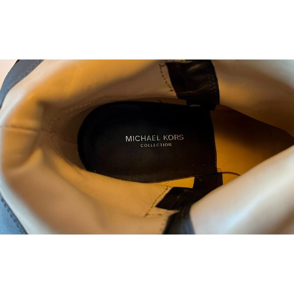 Michael Kors Collection Black Suede Calf Boots W/ Block Heels, Sz 7 (US) 37 (EU) - Picture 11 of 11